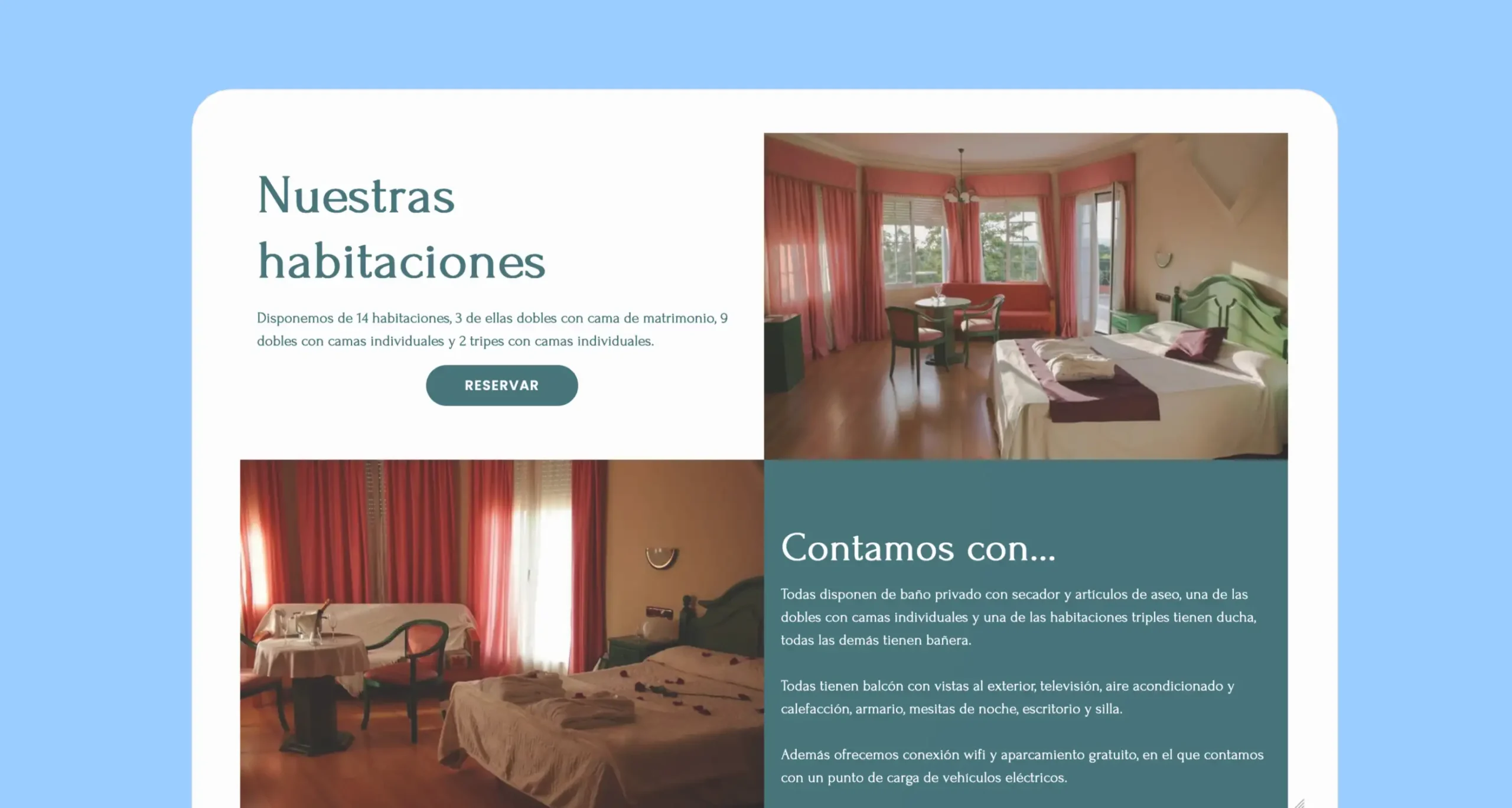 Desarrollo web Hotel Crisálida Portfolio